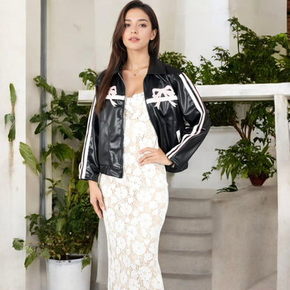 Anna-Kaci Women's Floral Lace Maxi Dress with Spaghetti Straps and Scalloped Hem