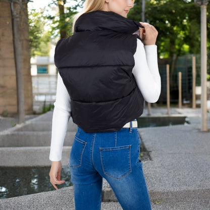 Anna-Kaci Women's Zip-Up Puff Vest Jacket with Cozy Design and Warmth
