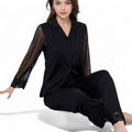 Women's Lace Detail 2-Piece Sleepwear Set with Soft Fabric and Relaxed Fit