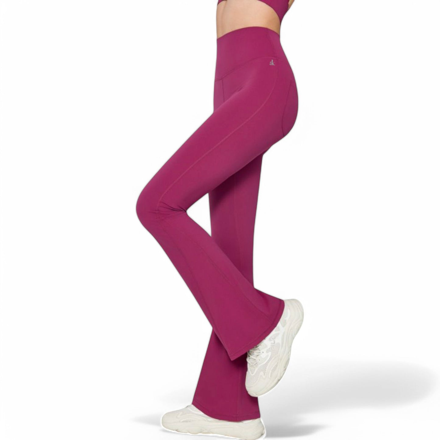 Anna-Kaci Women's High-Waist Flared Leggings with Stretch Fabric and Contoured Fit