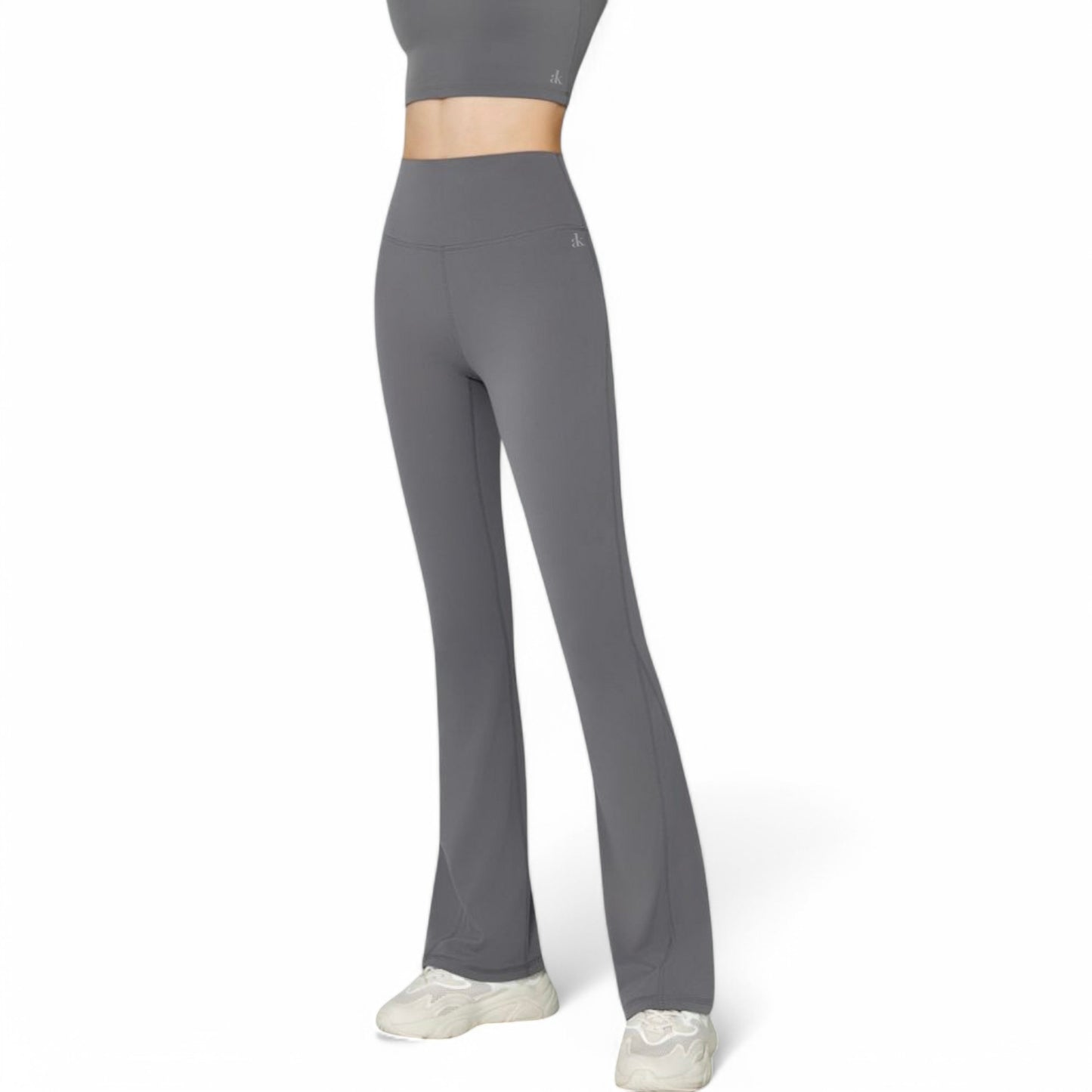 Anna-Kaci Women's High-Waist Flared Leggings with Stretch Fabric and Contoured Fit