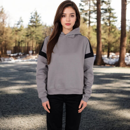 Anna-Kaci Women's Oversized Hoodie with Contrast Shoulder Stripes