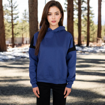 Anna-Kaci Women's Oversized Hoodie with Contrast Shoulder Stripes