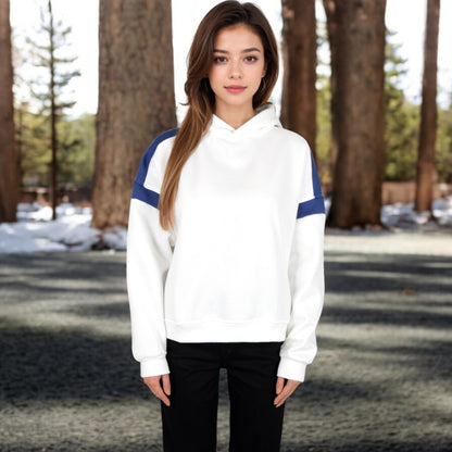 Anna-Kaci Women's Oversized Hoodie with Contrast Shoulder Stripes