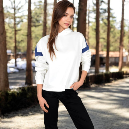 Anna-Kaci Women's Oversized Hoodie with Contrast Shoulder Stripes