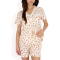 Anna-Kaci Women's Floral Print Button-Up Short Pajama Set