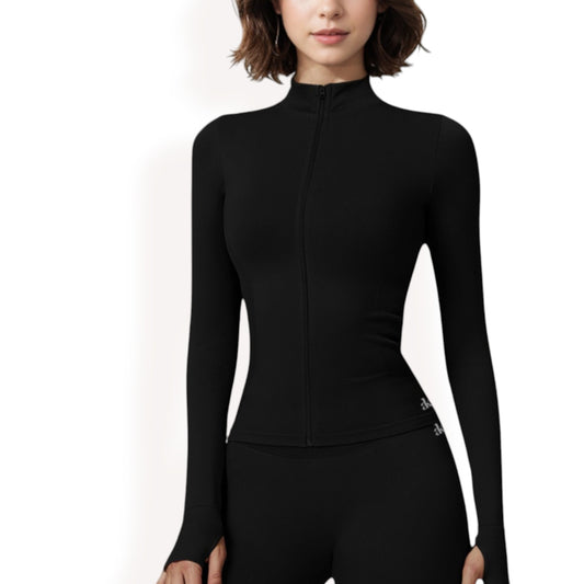 Anna-Kaci Women's Long Sleeve Zip-Up Activewear Jacket