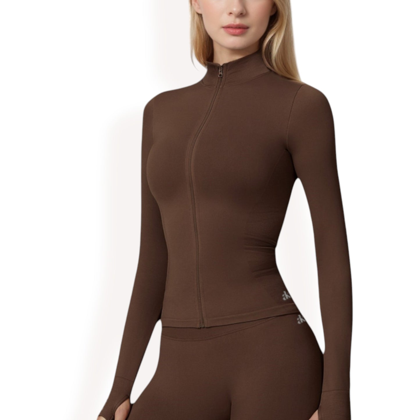 Anna-Kaci Women's Long Sleeve Zip-Up Activewear Jacket