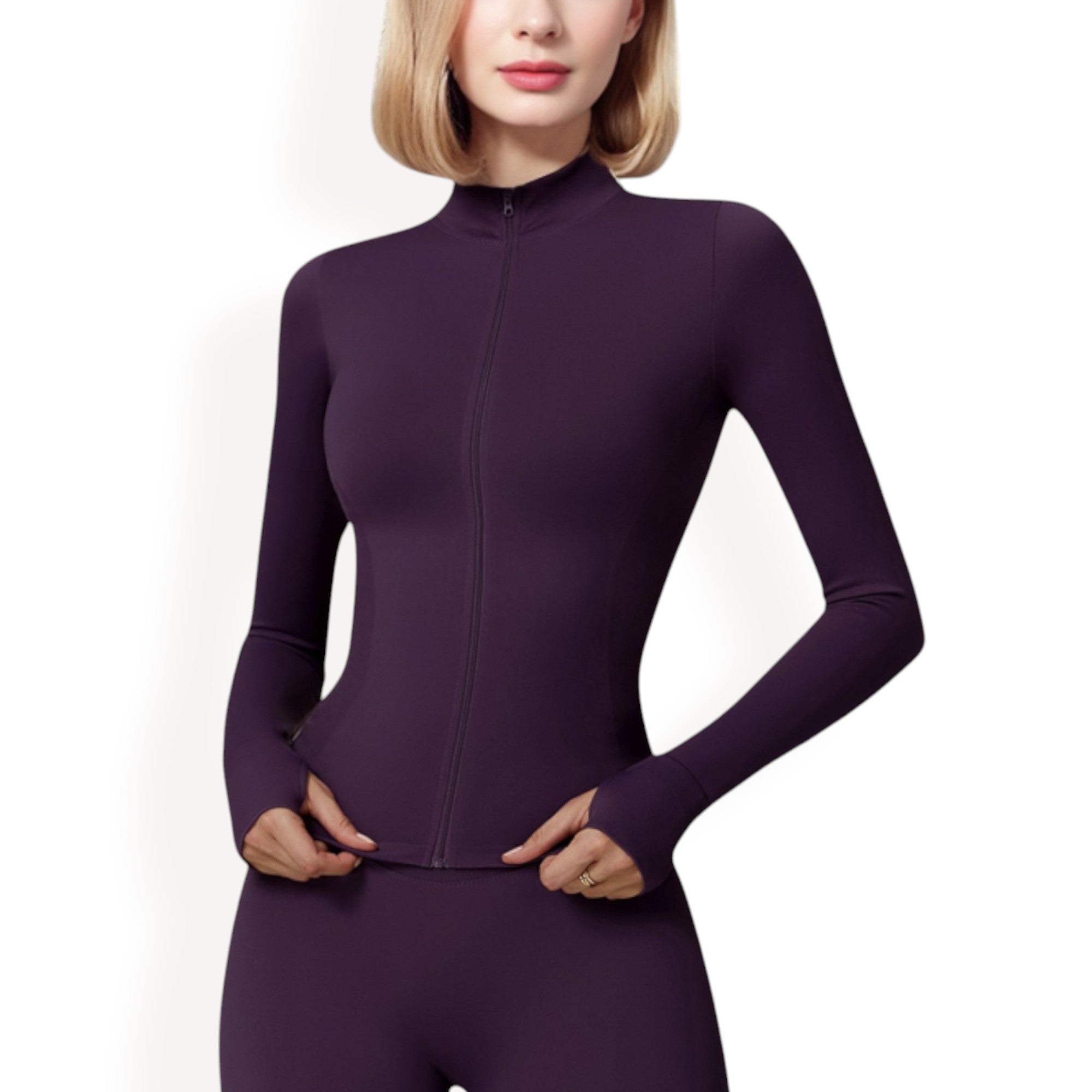 Anna-Kaci Women's Long Sleeve Zip-Up Activewear Jacket