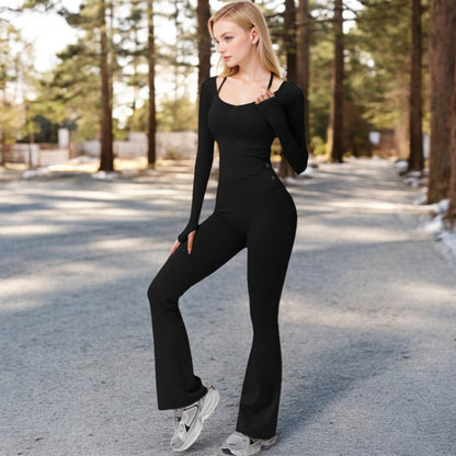 Anna-Kaci Women's Long Sleeve Zip-Up Top with Thumbholes
