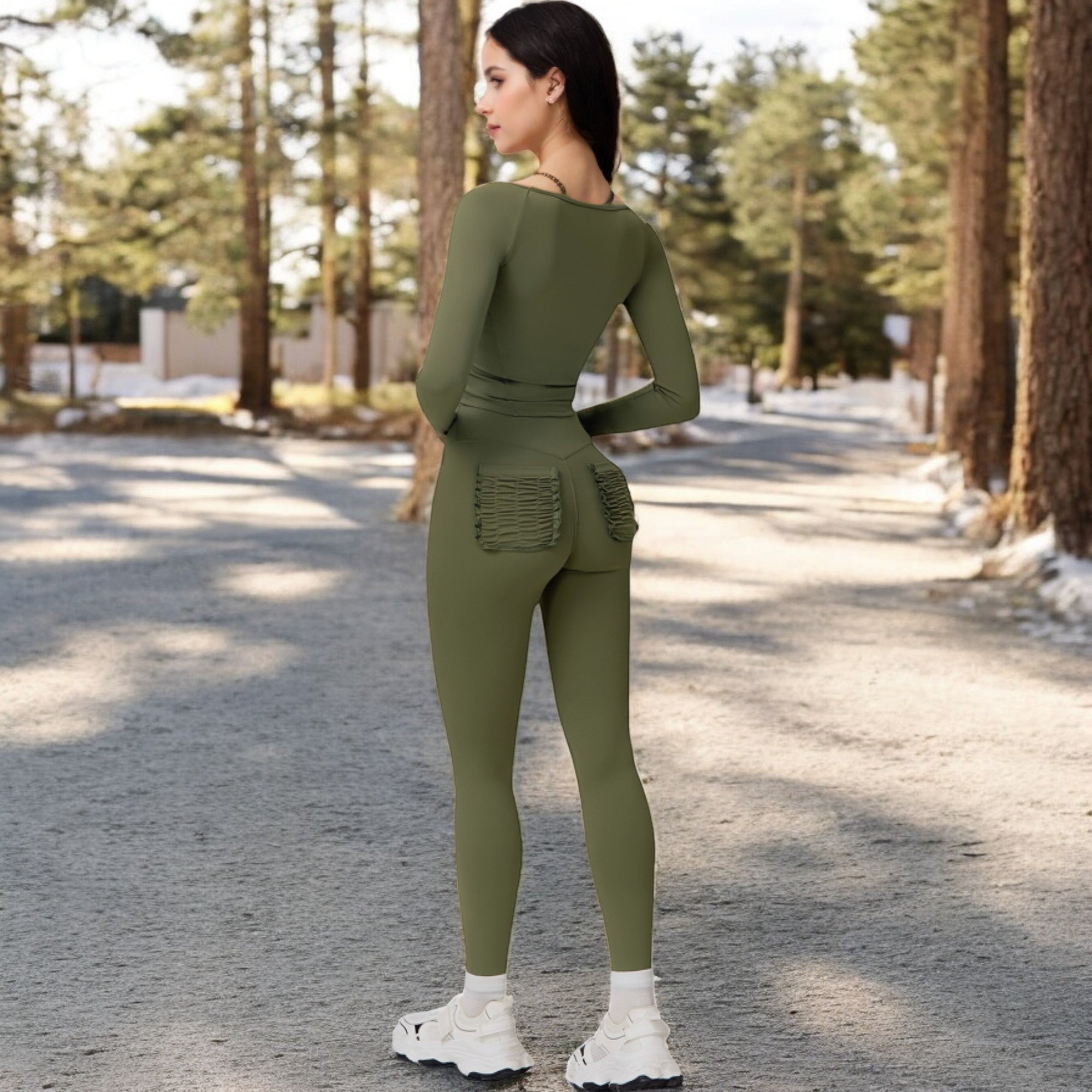 Anna-Kaci Women's Long Sleeve Zip-Up Top with Thumbholes