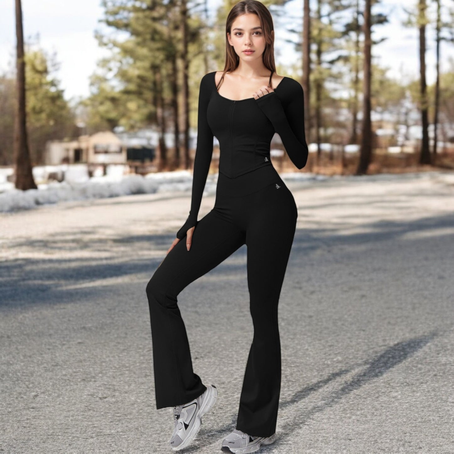 Anna-Kaci Women's High Waist Flared Leg Yoga Pants