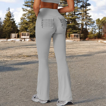 Anna-Kaci Women's High Waist Flared Leg Yoga Pants