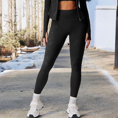 Anna-Kaci Women's High-Waist Textured Seamless Leggings