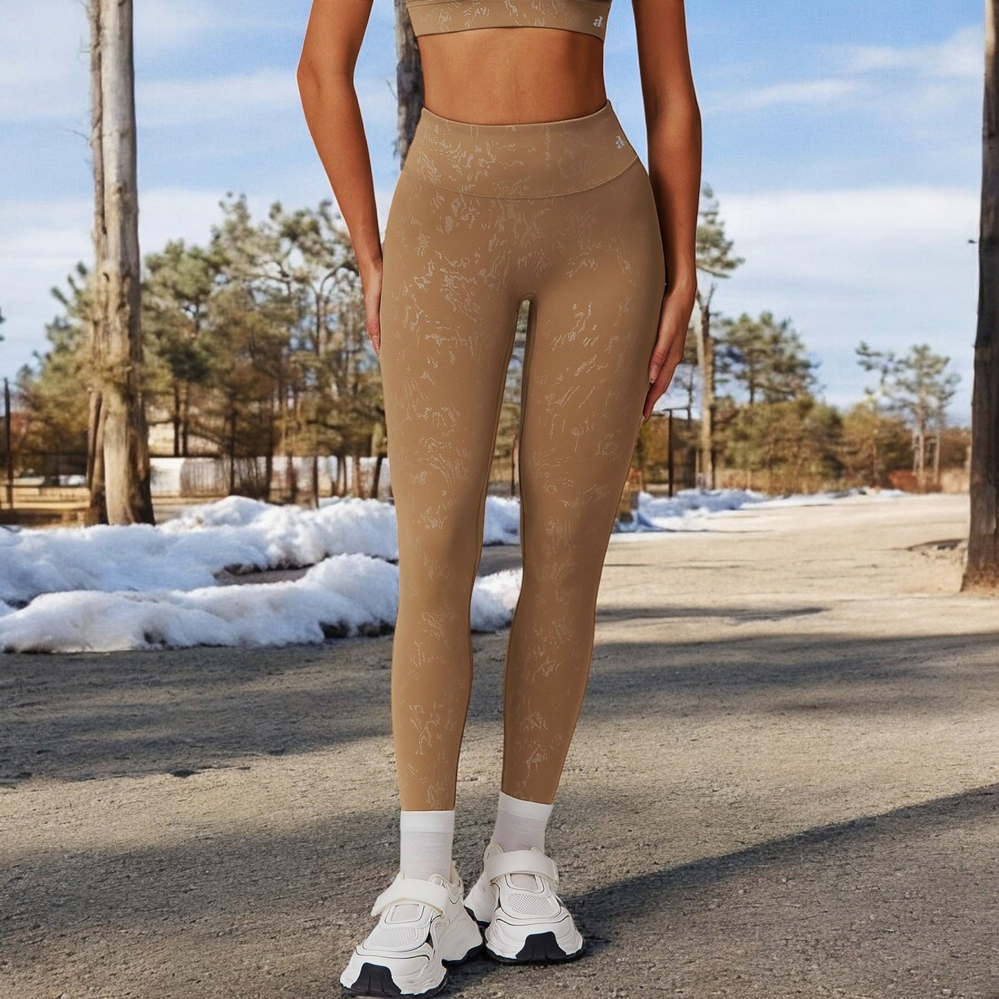 Anna-Kaci Women's High-Waist Textured Seamless Leggings
