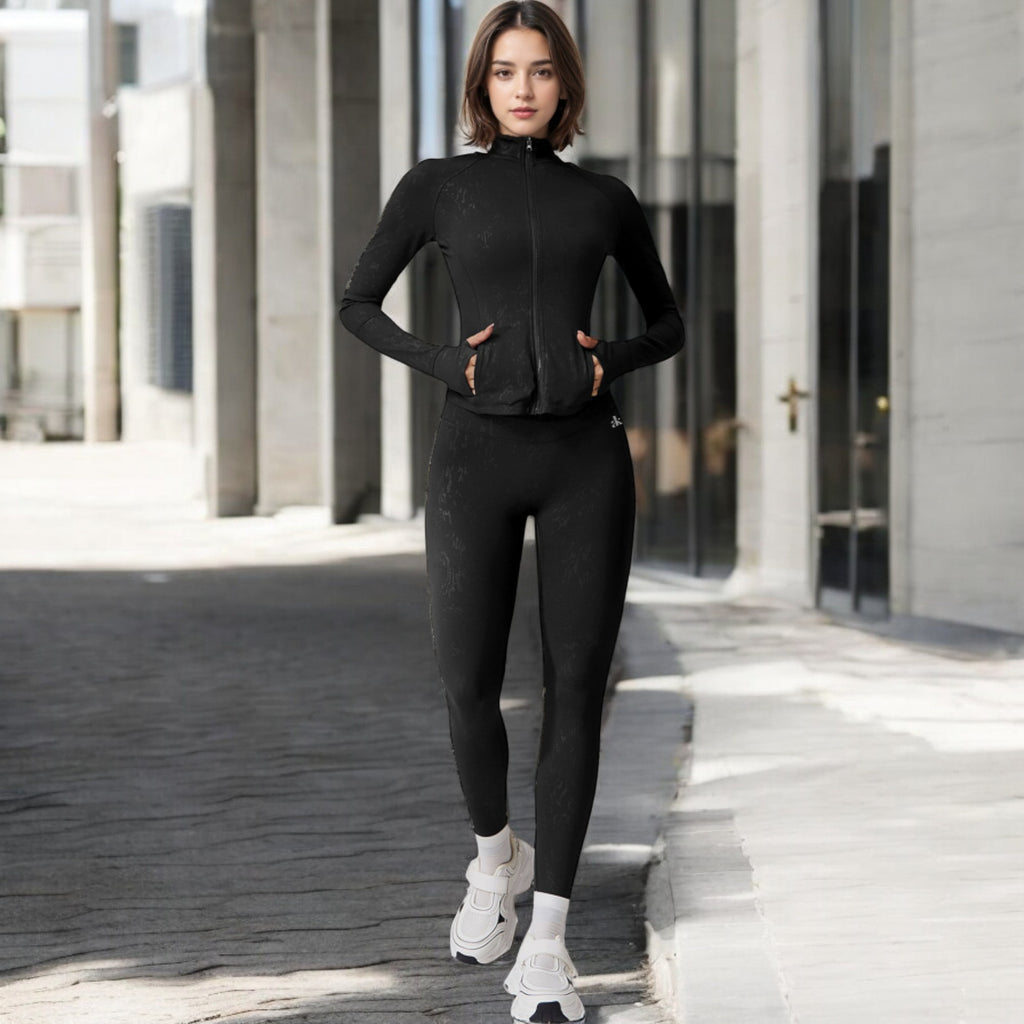 Anna-Kaci Women's High Waist Seamless Leggings with Subtle Textured Pattern