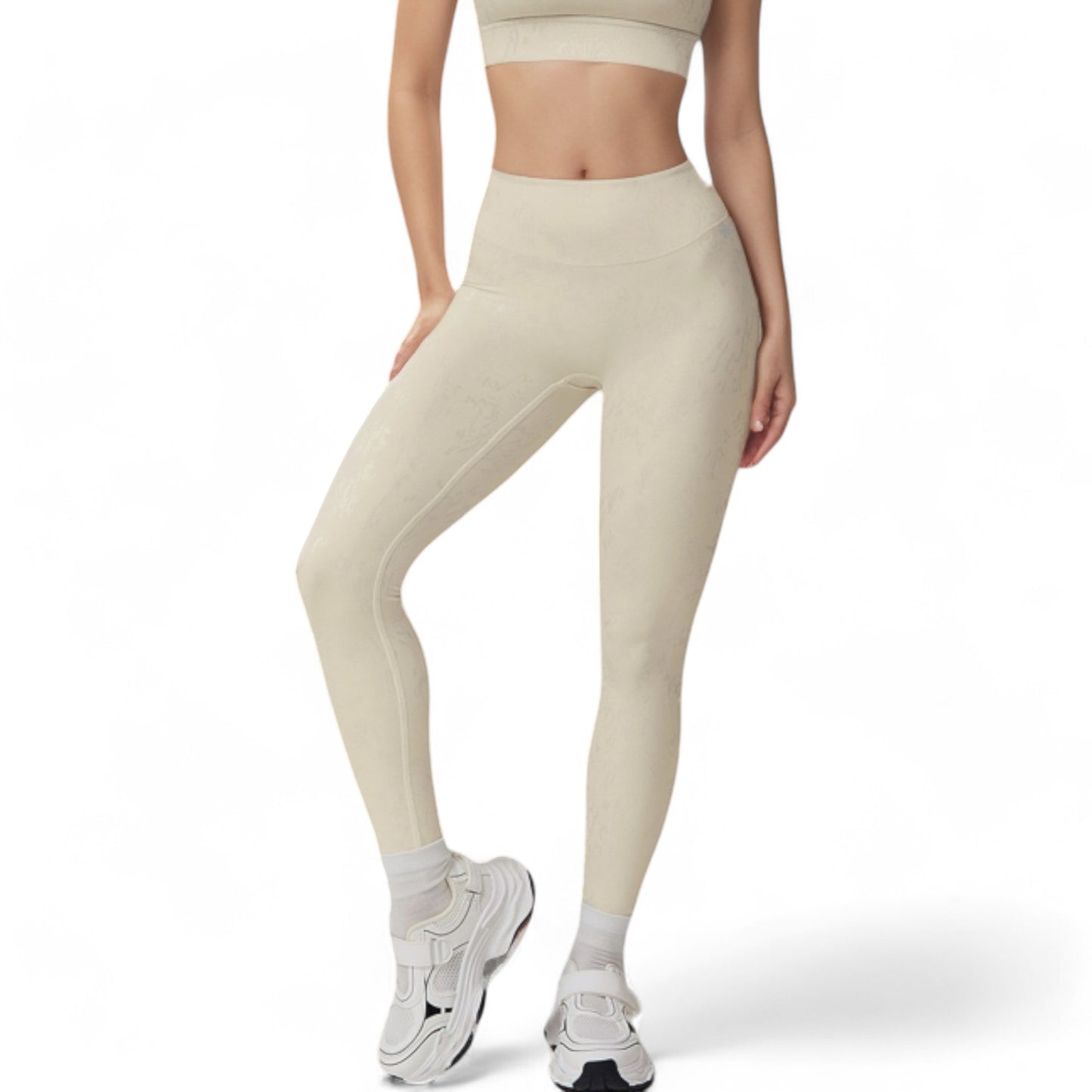 Anna-Kaci Women's High Waist Seamless Leggings with Subtle Textured Pattern