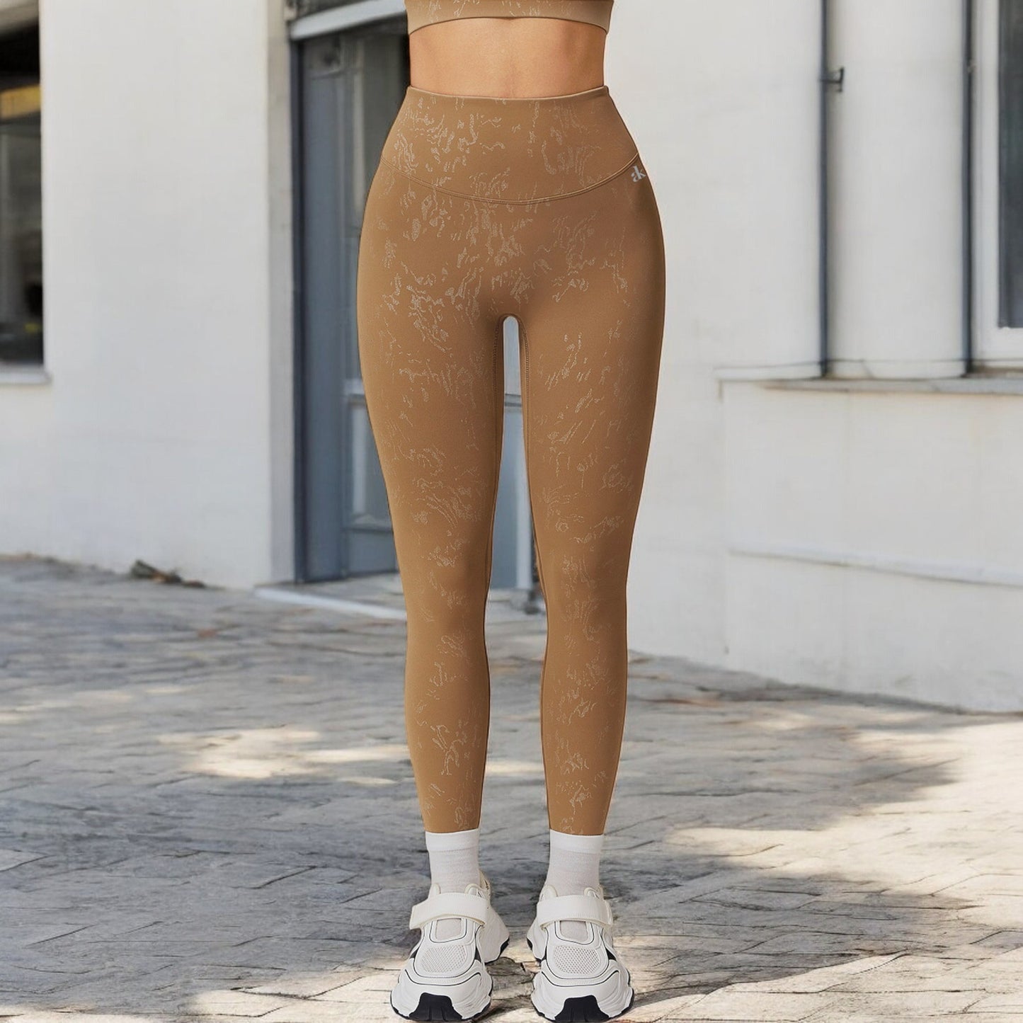 Anna-Kaci Women's High Waist Seamless Leggings with Subtle Textured Pattern