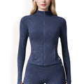 Anna-Kaci Women's Full Zip Active Jacket with Seamless Fit and Thumbhole Sleeves for Comfort and Style