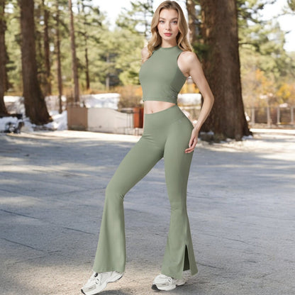 Anna-Kaci Women's High Neck Athletic Crop Top with Racerback Design and Stretchy Fabric for Activewear