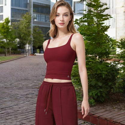 Anna-Kaci Women's Square Neck Sleeveless Tank Top with Stretch Fit