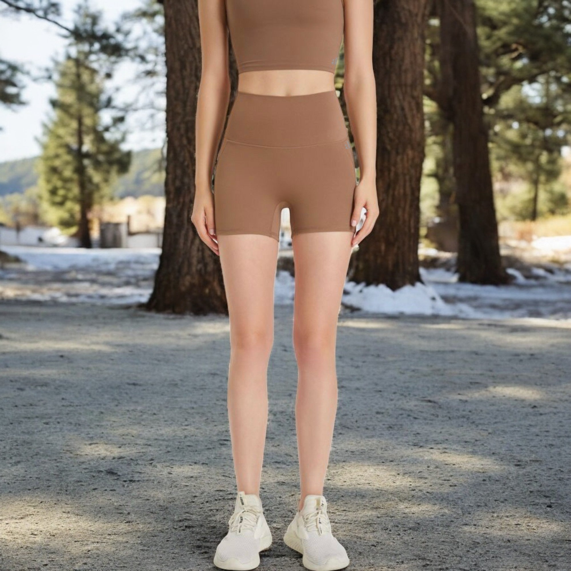 Anna-Kaci Women's High-Waisted Active Biker Shorts with Seamless Design