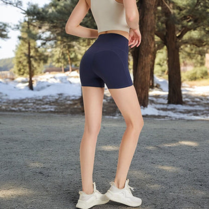 Anna-Kaci Women's High-Waisted Active Biker Shorts with Seamless Design