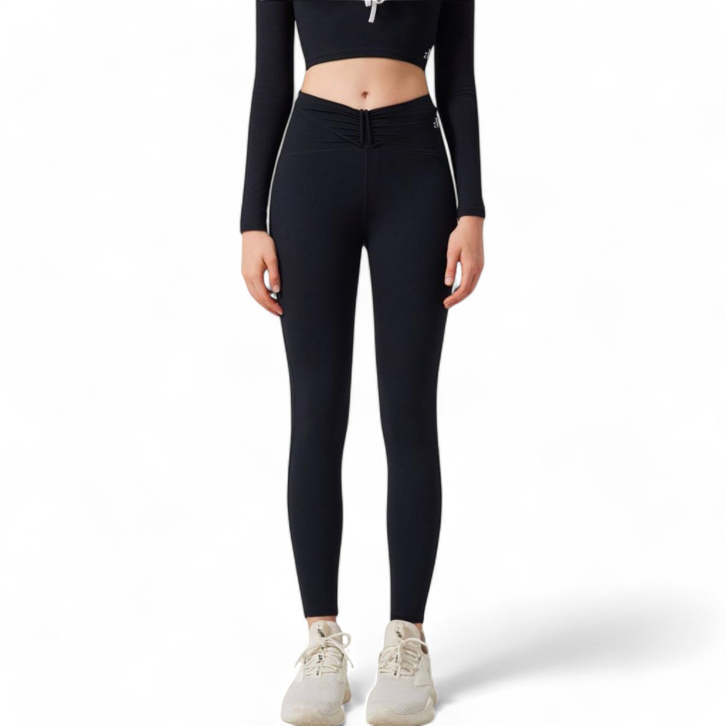 Anna-Kaci Women's High-Waist Twist Detail Full-Length Leggings