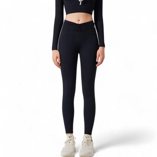 Anna-Kaci Women's High-Waist Twist Detail Full-Length Leggings