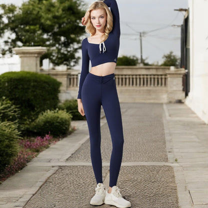 Anna-Kaci Women's High-Waist Twist Detail Full-Length Leggings