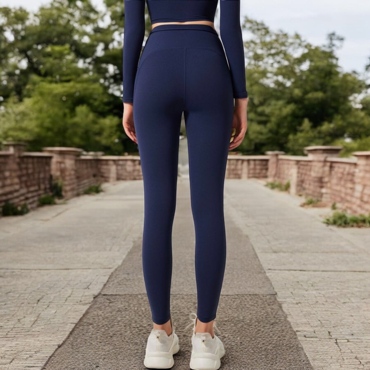 Anna-Kaci Women's High-Waist Twist Detail Full-Length Leggings