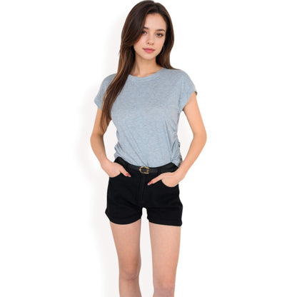 Anna-Kaci Women's Short Sleeve Crew Neck Relaxed Fit Casual Tee
