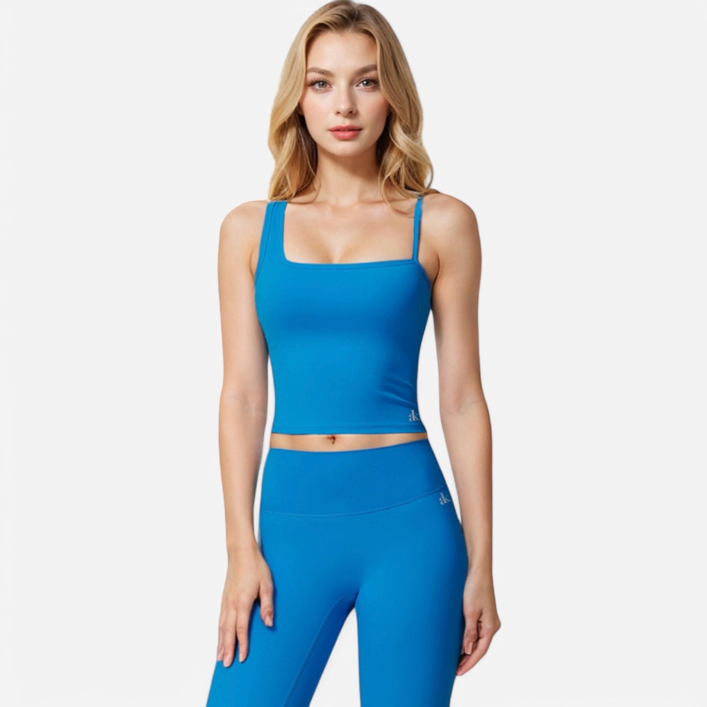 Anna-Kaci Active Women's Fitted Square Neck Tank Top with Spaghetti Straps