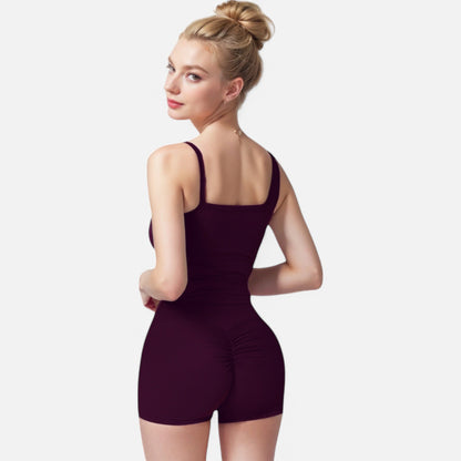 Anna-Kaci Active Women's Fitted Square Neck Tank Top with Spaghetti Straps