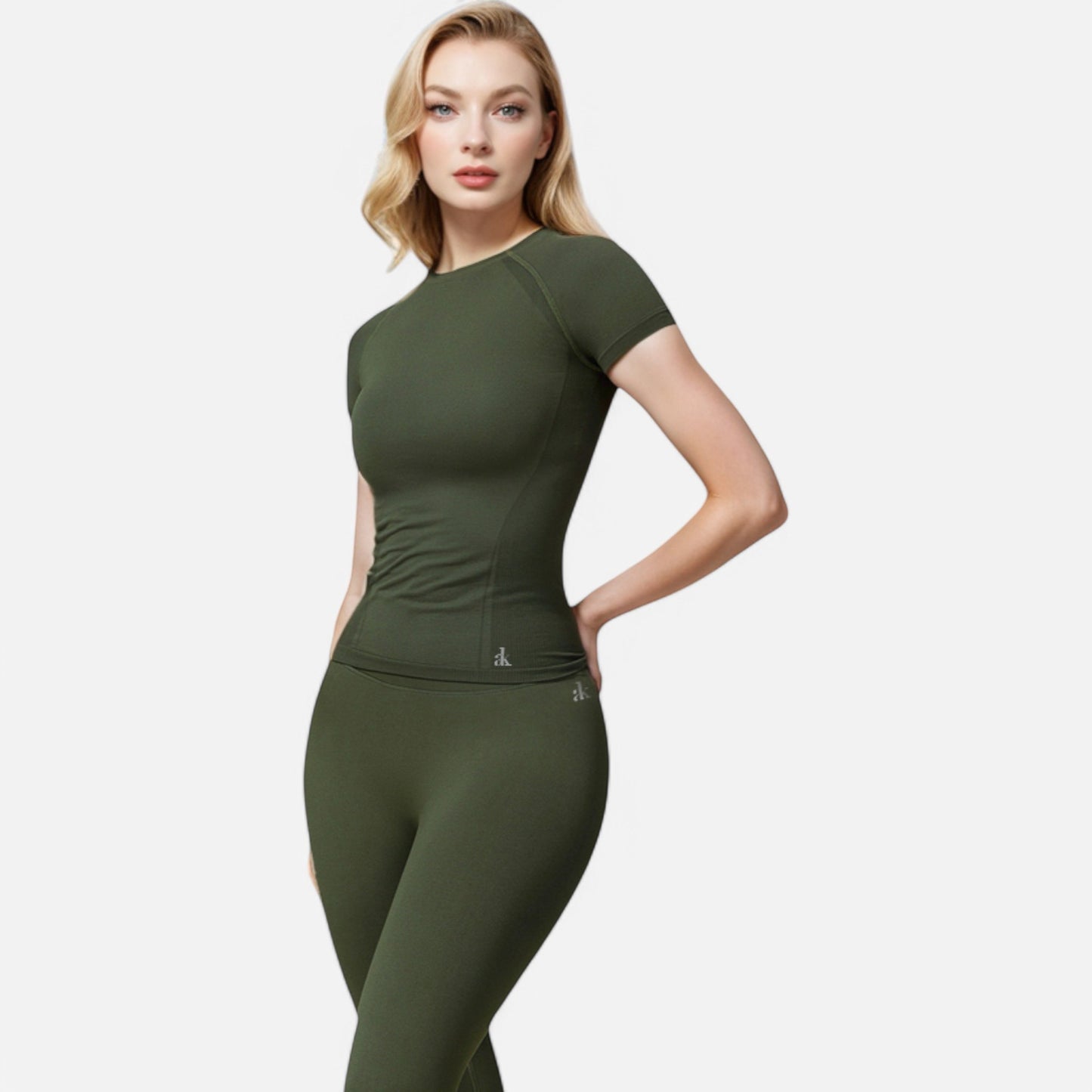 Anna-Kaci Active Women's Short Sleeve Seamless Fitted Tee with Crew Neck and Stretch Fabric