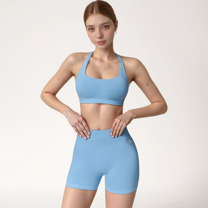Anna-Kaci Active Women's High Waist Seamless Biker Shorts with Ribbed Waistband and Body-Hugging Fit