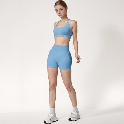 Anna-Kaci Active Women's High Waist Seamless Biker Shorts with Ribbed Waistband and Body-Hugging Fit
