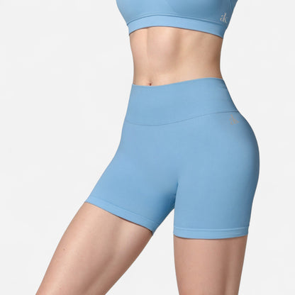 Anna-Kaci Active Women's High Waist Seamless Biker Shorts with Ribbed Waistband and Body-Hugging Fit