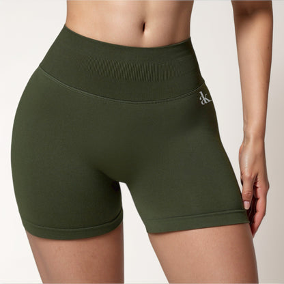 Anna-Kaci Active Women's High Waist Seamless Biker Shorts with Ribbed Waistband and Body-Hugging Fit