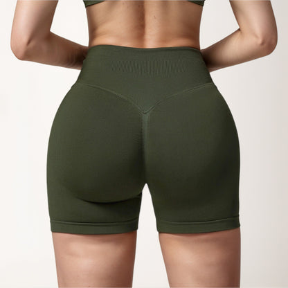 Anna-Kaci Active Women's High Waist Seamless Biker Shorts with Ribbed Waistband and Body-Hugging Fit
