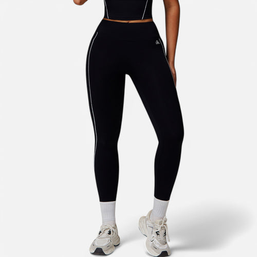 Anna-Kaci Active Women's High Waist Seam Detail Leggings with Contoured Fit and Stretch Fabric