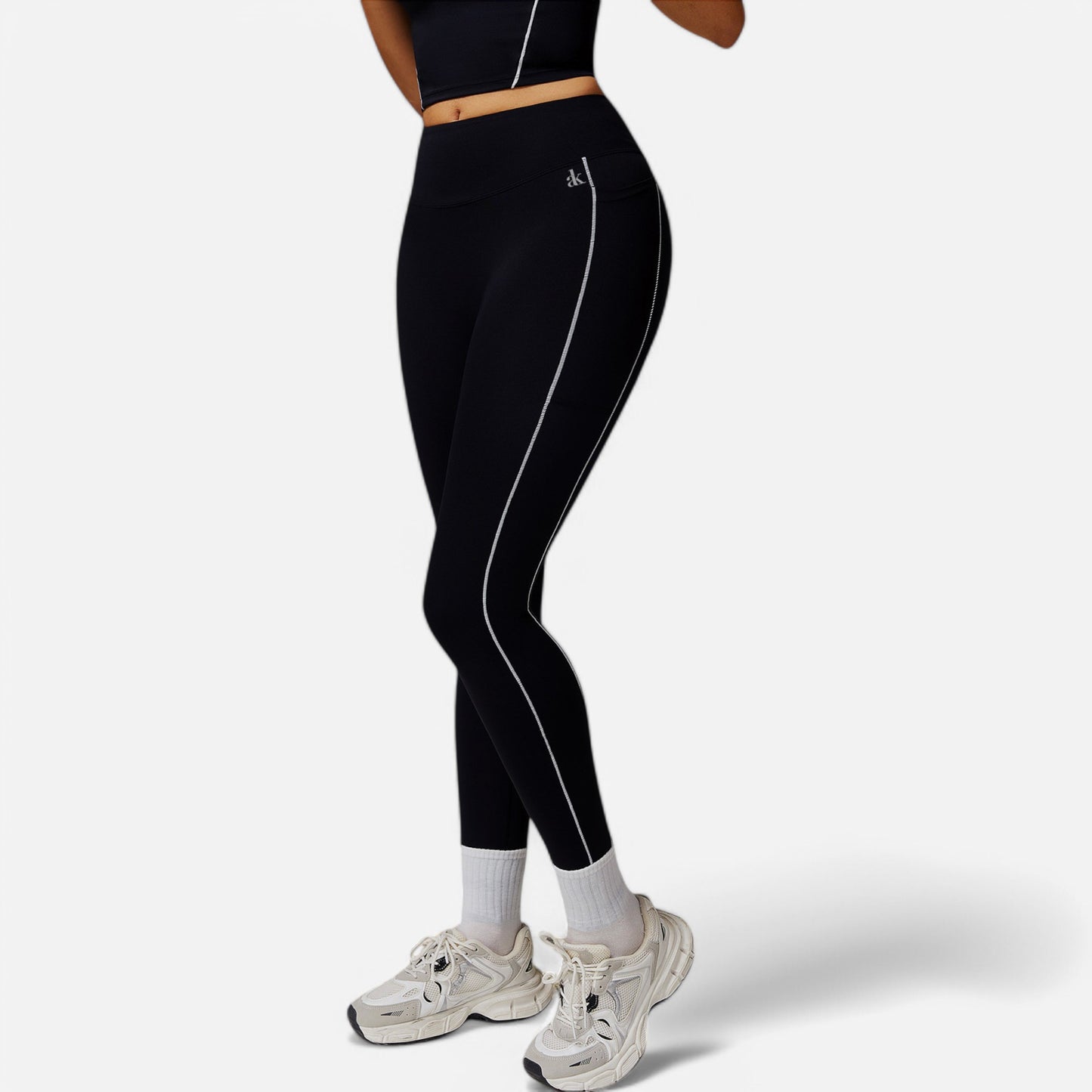 Anna-Kaci Active Women's High Waist Seam Detail Leggings with Contoured Fit and Stretch Fabric