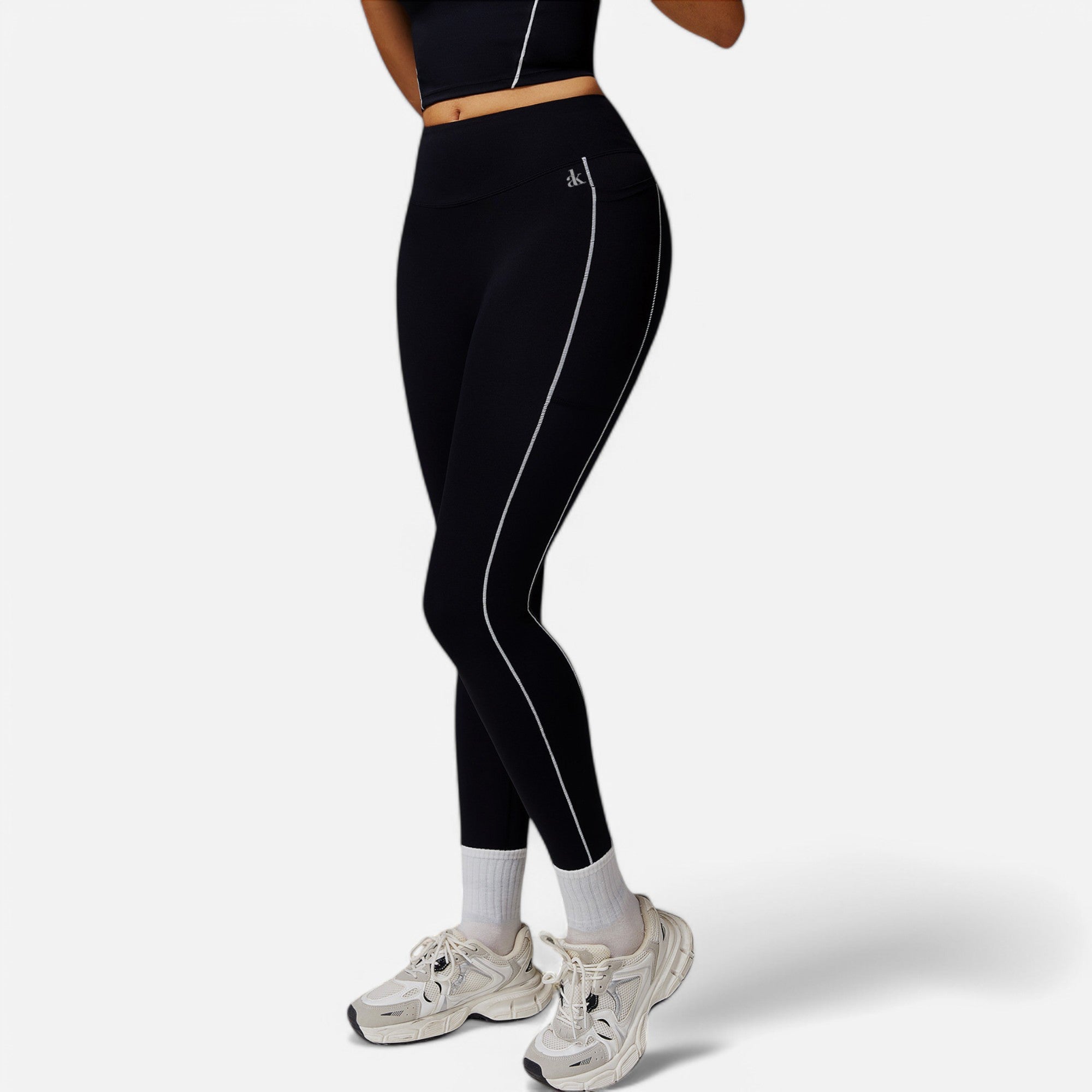 Anna-Kaci Active Women's High Waist Seam Detail Leggings with Contoured Fit and Stretch Fabric