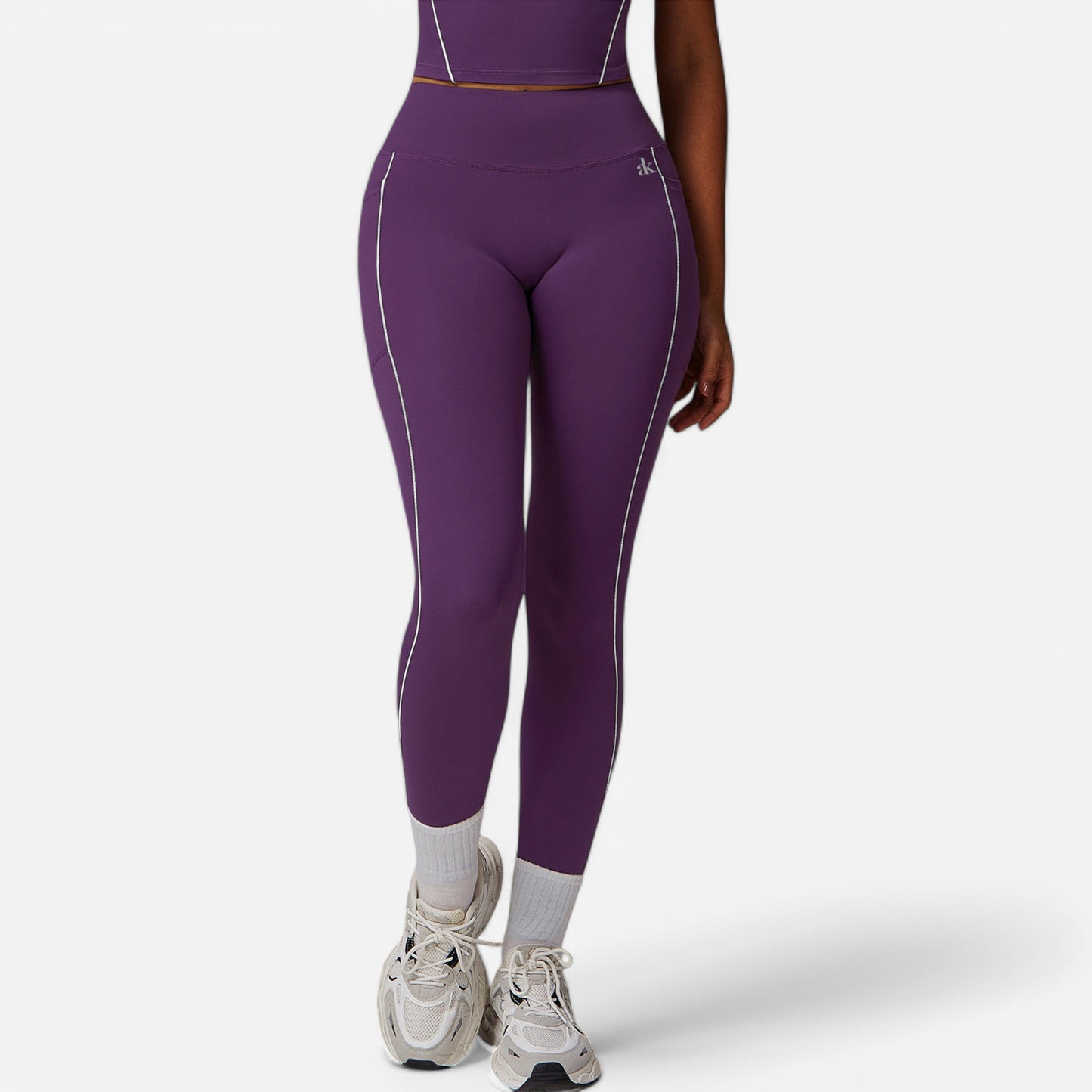 Anna-Kaci Active Women's High Waist Seam Detail Leggings with Contoured Fit and Stretch Fabric