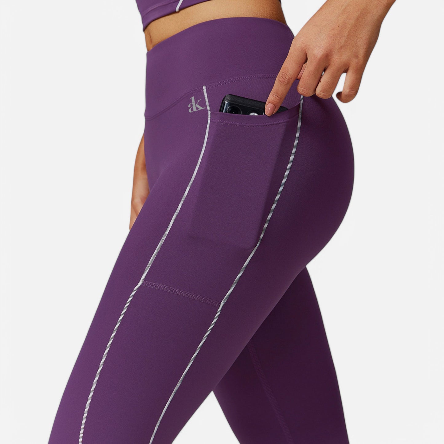 Anna-Kaci Active Women's High Waist Seam Detail Leggings with Contoured Fit and Stretch Fabric