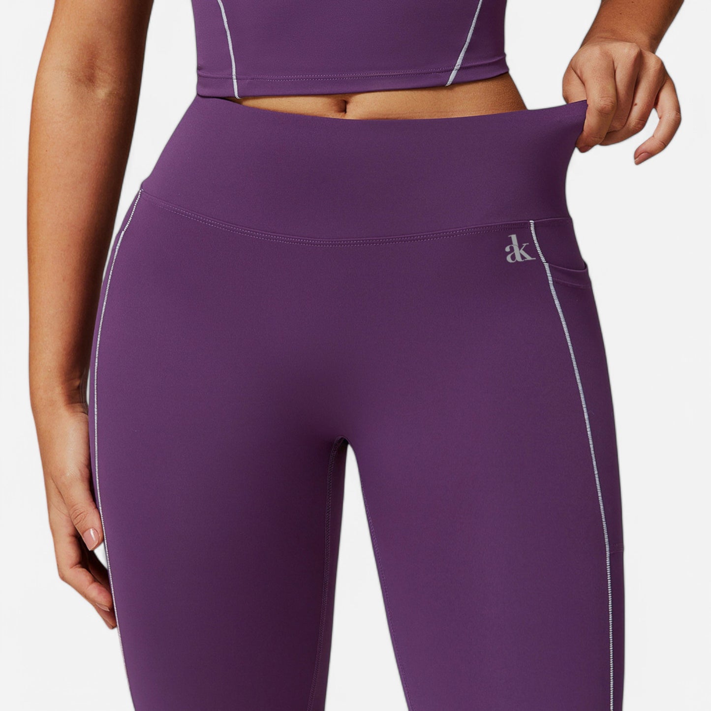 Anna-Kaci Active Women's High Waist Seam Detail Leggings with Contoured Fit and Stretch Fabric