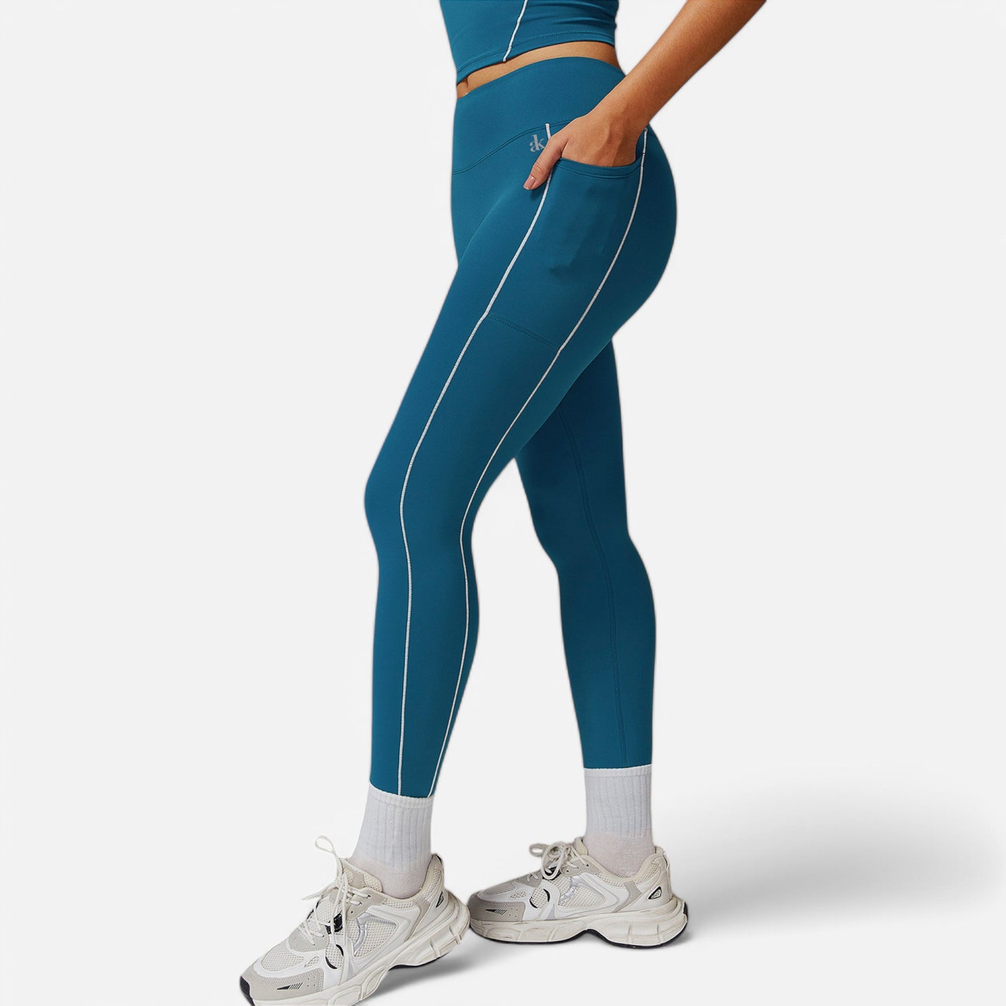 Anna-Kaci Active Women's High Waist Seam Detail Leggings with Contoured Fit and Stretch Fabric