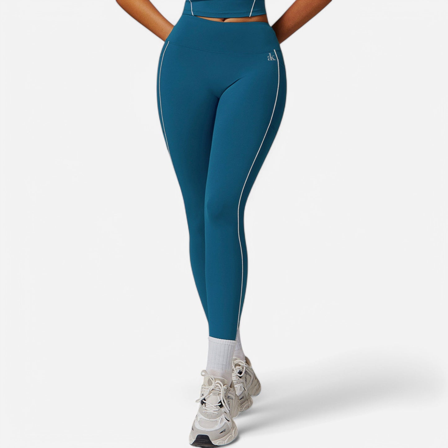 Anna-Kaci Active Women's High Waist Seam Detail Leggings with Contoured Fit and Stretch Fabric