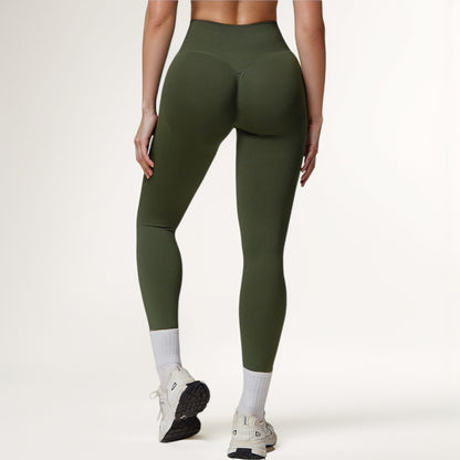 Anna-Kaci Active Women's High Waist Seamless Leggings with Stretch Fabric and Second-Skin Fit