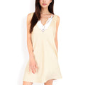 Women's Sleeveless V-Neck Waffle Knit A-Line Dress